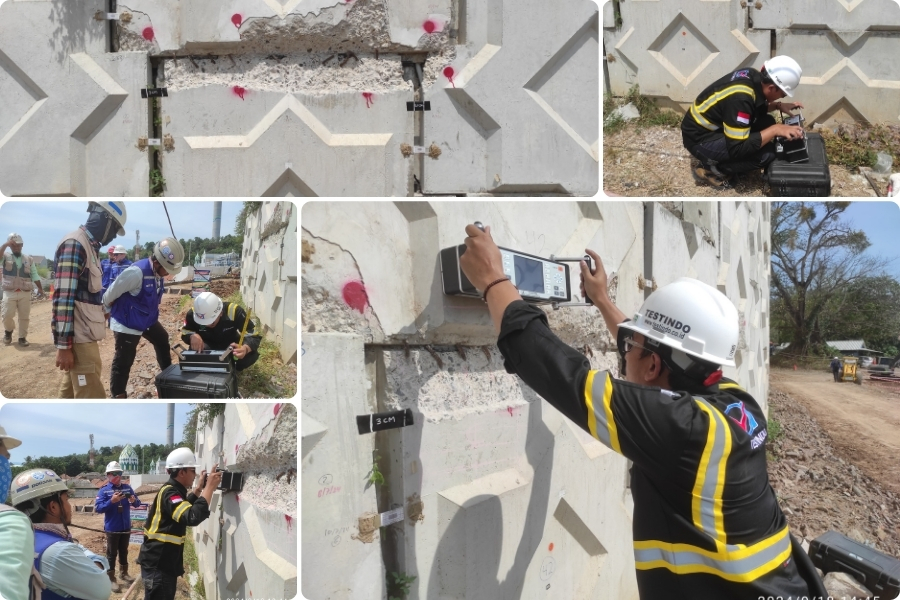 Pengujian Ultrasonic Concrete Test PLTU Cilegon