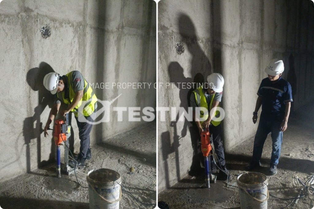 pengujian core drill