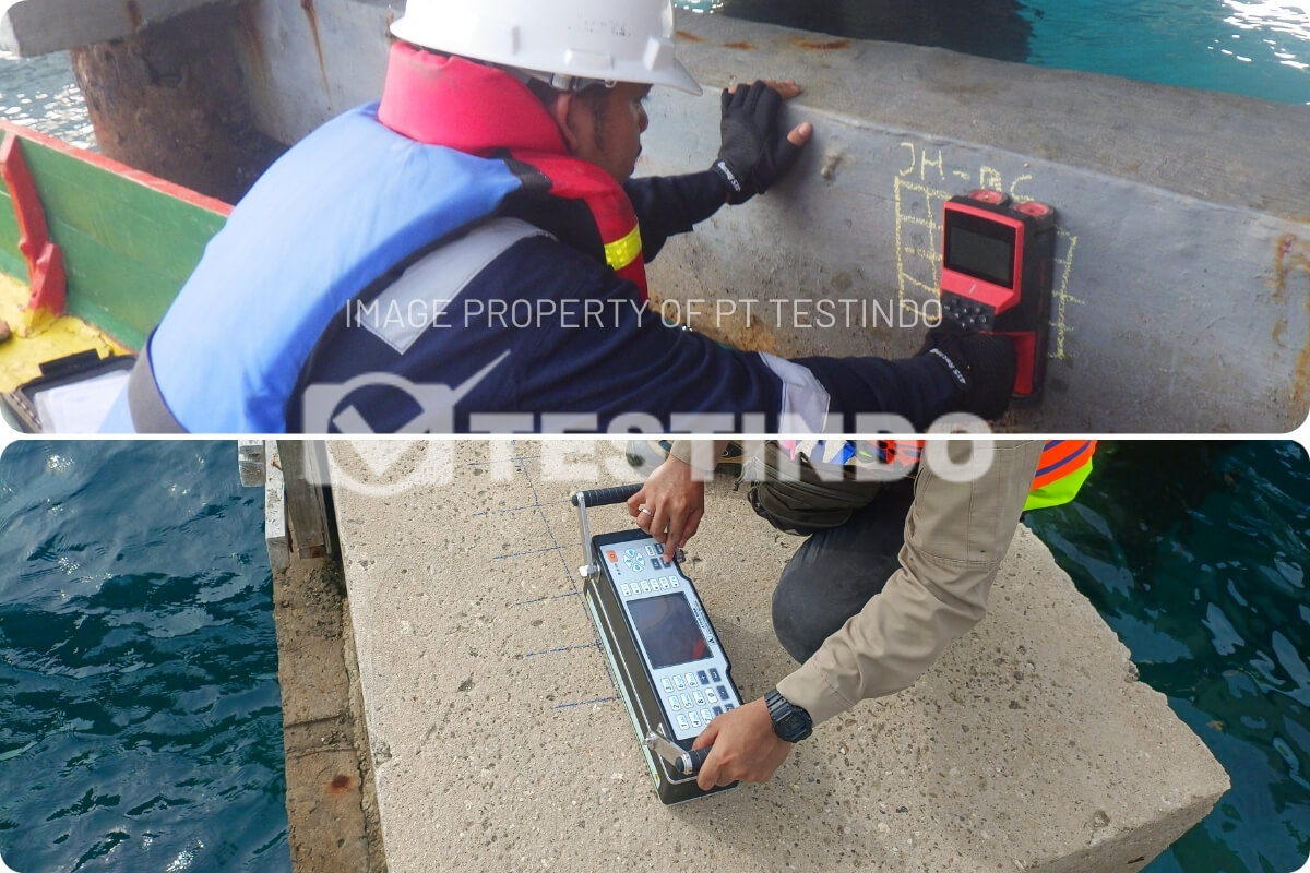 perbandingan ultrasonic concrete tomography dan rebar scan