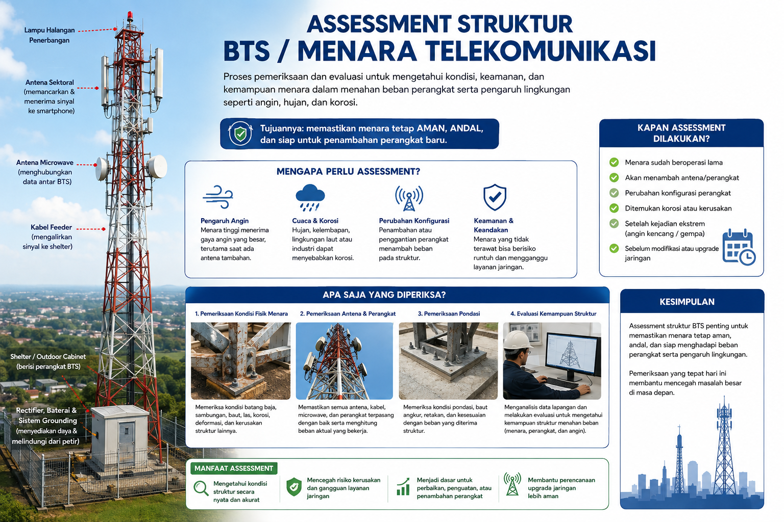 assessment bts menara telekomunikasi