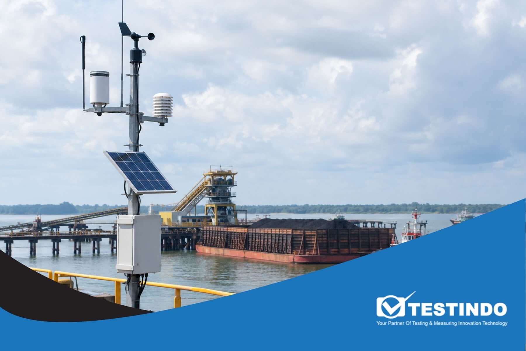 automatic weather station untuk dermaga pelabuhan tongkang