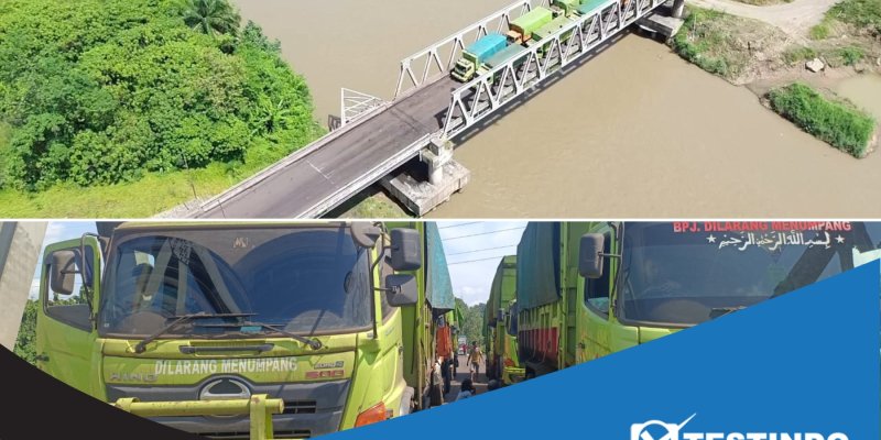 loading test jembatan hauling road tambang