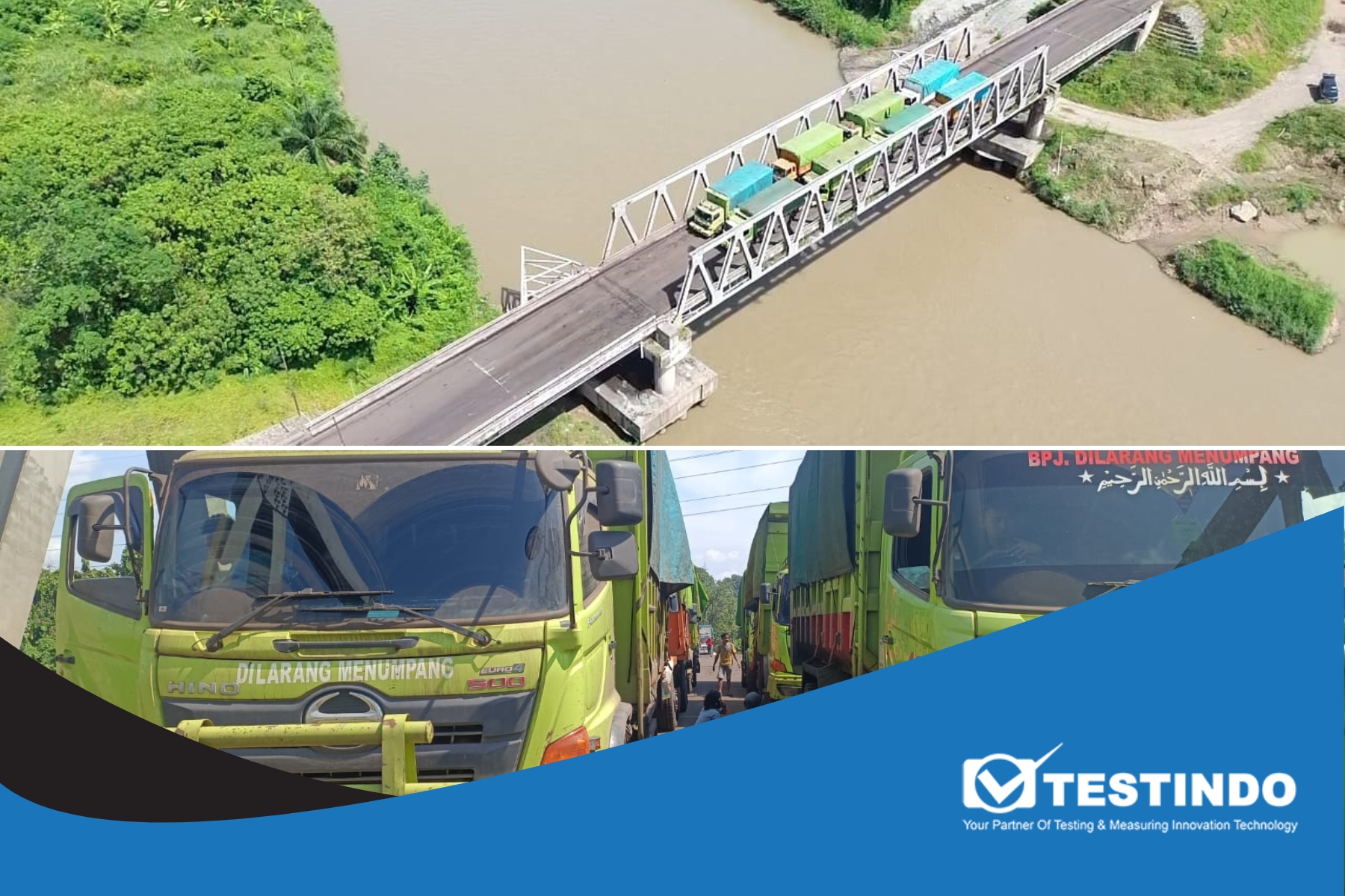 loading test jembatan hauling road tambang