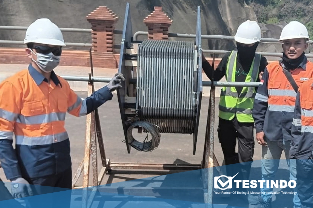 instalasi inclinometer 3d wireless displacement