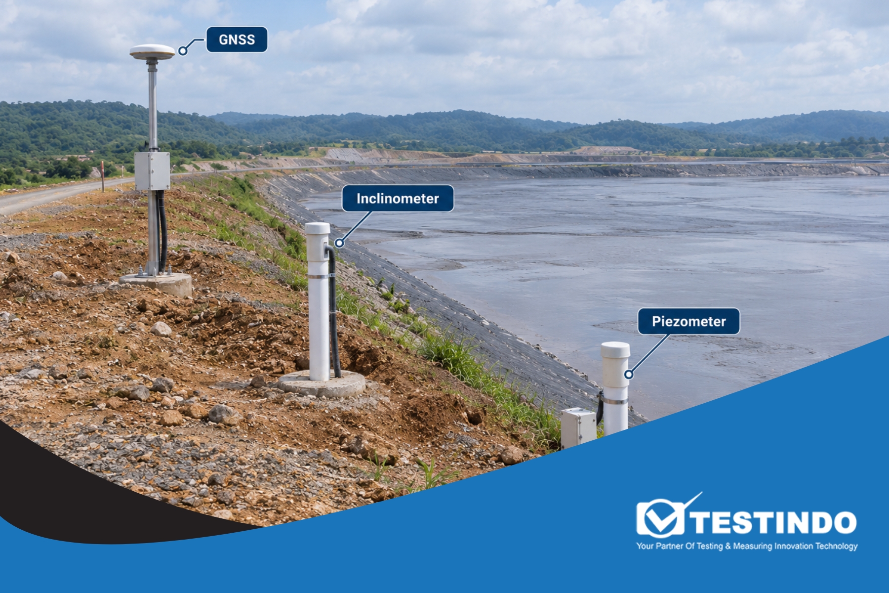 Peran Piezometer Inclinometer dan GNSS dalam Monitoring Tailing Dam