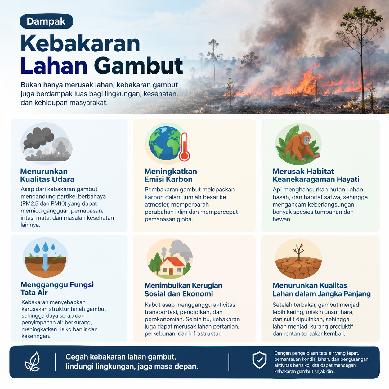 dampak kebakaran lahan gambut